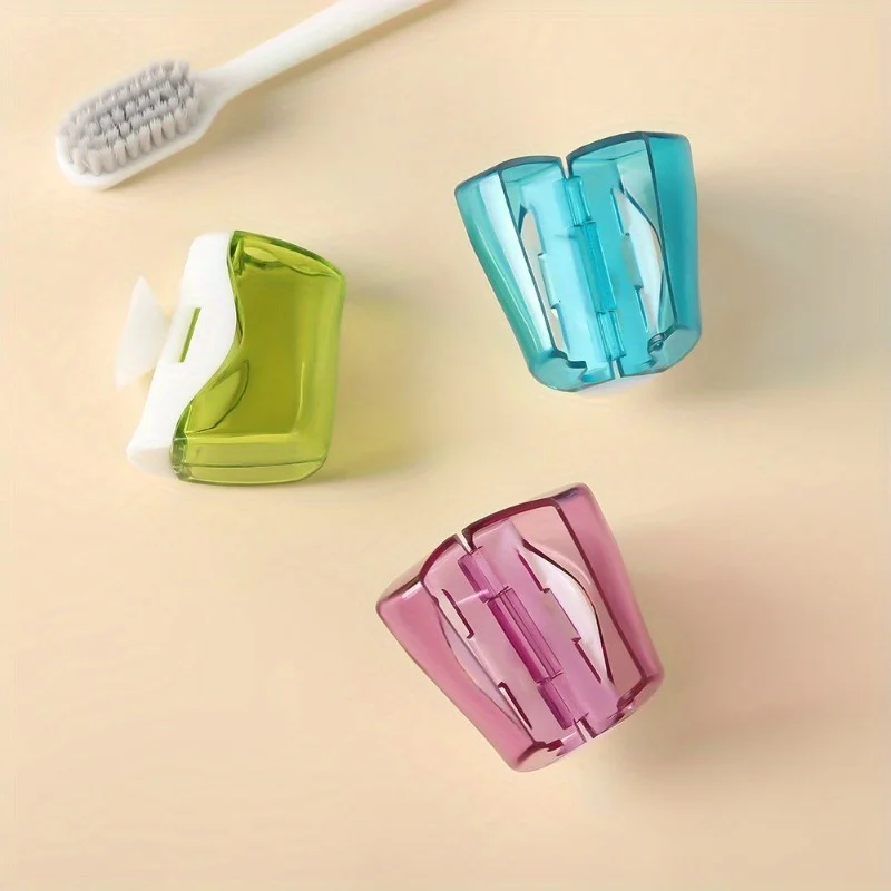 1pc suction cup toothbrush cover, portable toothbrush dust protection cover, suitable for outdoor travel carrying