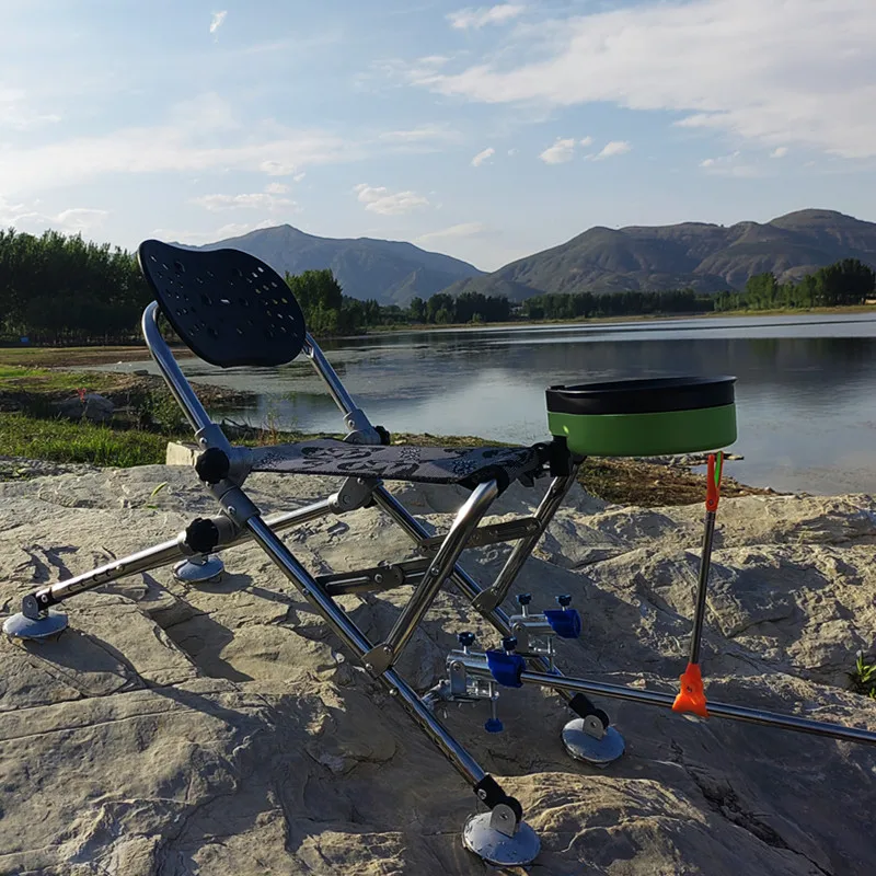 Multi-function all-terrain folding chair light stainless steel fishing fishing chair