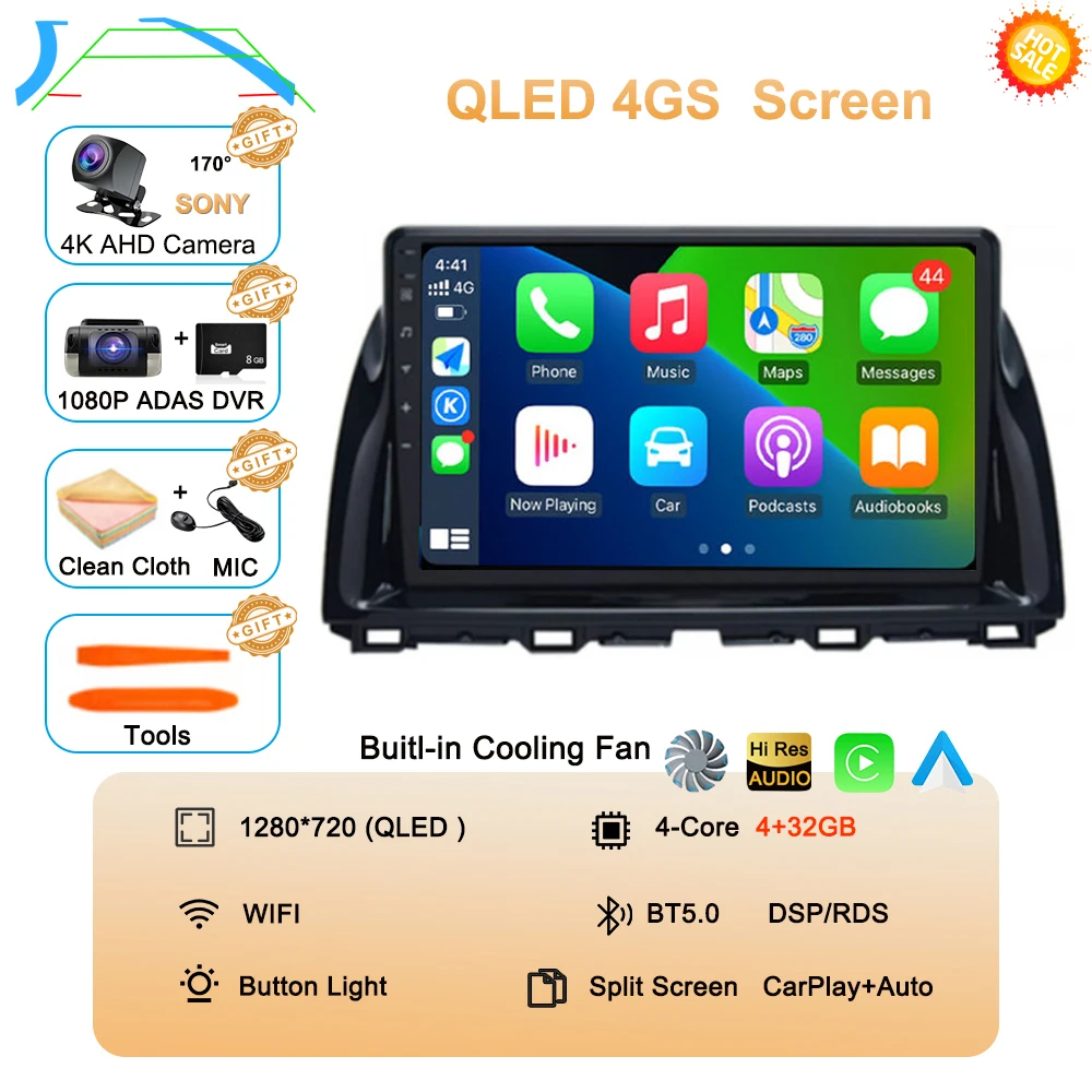 Android 16 Auto autoradio voor Mazda CX5 CX-5 CX 5 2012 - 2015 Multimedia Videospeler Navigatie stereo GPS Carplay 360 Camera