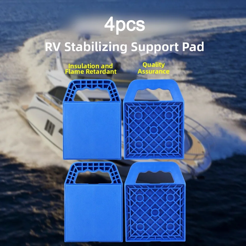 Bloc de nivellement pour camping-car, bleu, pour aventures en camping, plaque de support, en plastique PP de haute qualité, conception renforcée
