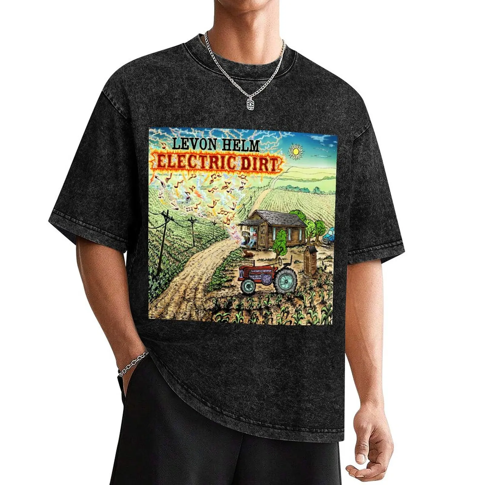 

Electric Dirt Levon Helm T-Shirt street wear Blouse mens designer t shirt