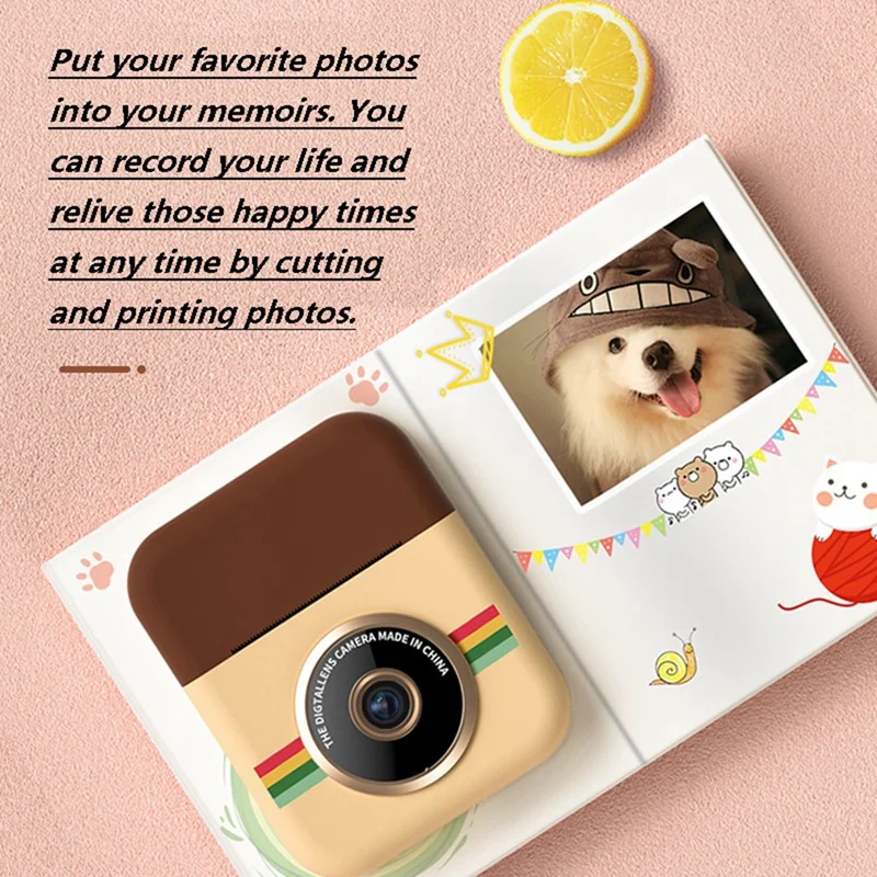 Children Camera Instant Print Camera For Girls Kids Camera Instantane With Thermal Photo Paper Toys Camera