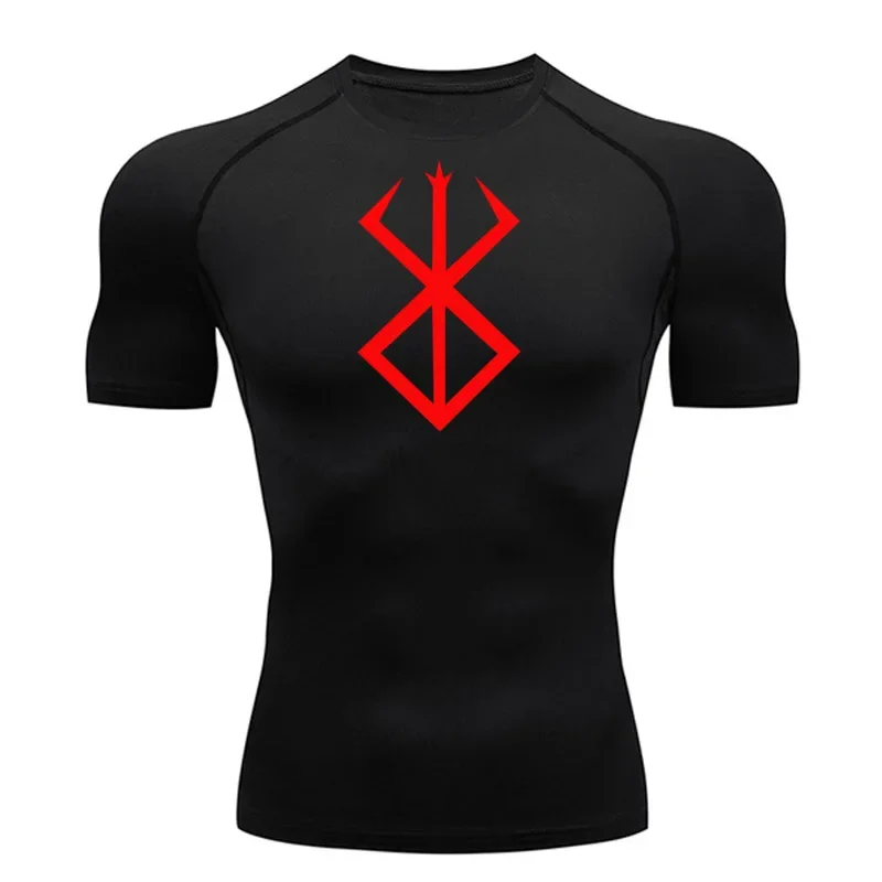 

Summer Running T-Shirt Men's Short Sleeve Compression Shirt Quick Dry White Round Neck Sports Top Gym T shirt Fitness Men Wear