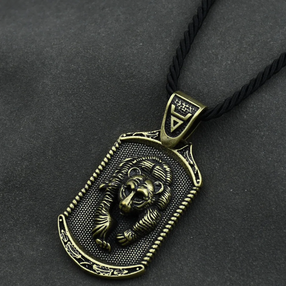 Norse Viking Bear Valknut Wolf Pendant Necklace Nordic Amulet Slavic Veles Symbol Animal Pendant Men Gift Fashion Jewelry