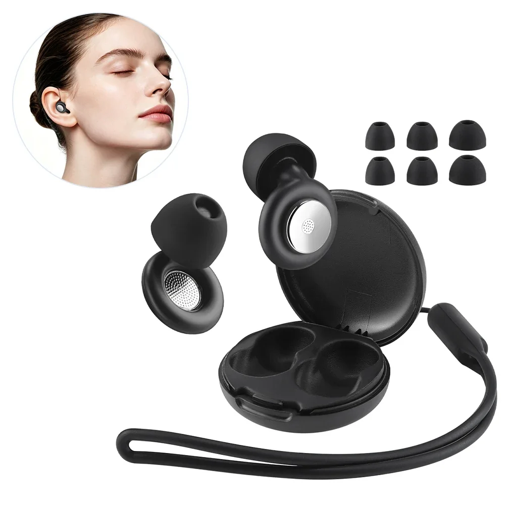 Noise-canceling Sleep Earplugs 45dB Reusable Silicone Ear Plugs with Storage Case for Side Sleeping Travel Work Anti Noise
