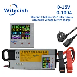 Adjustable Max 1500w charger for lithium-ion battery, 0-15v, 0-100a, 0-60A,12v, 60a, 14.6 v, 60a, 12.6 v, 50a, 40a, 30a, 20a