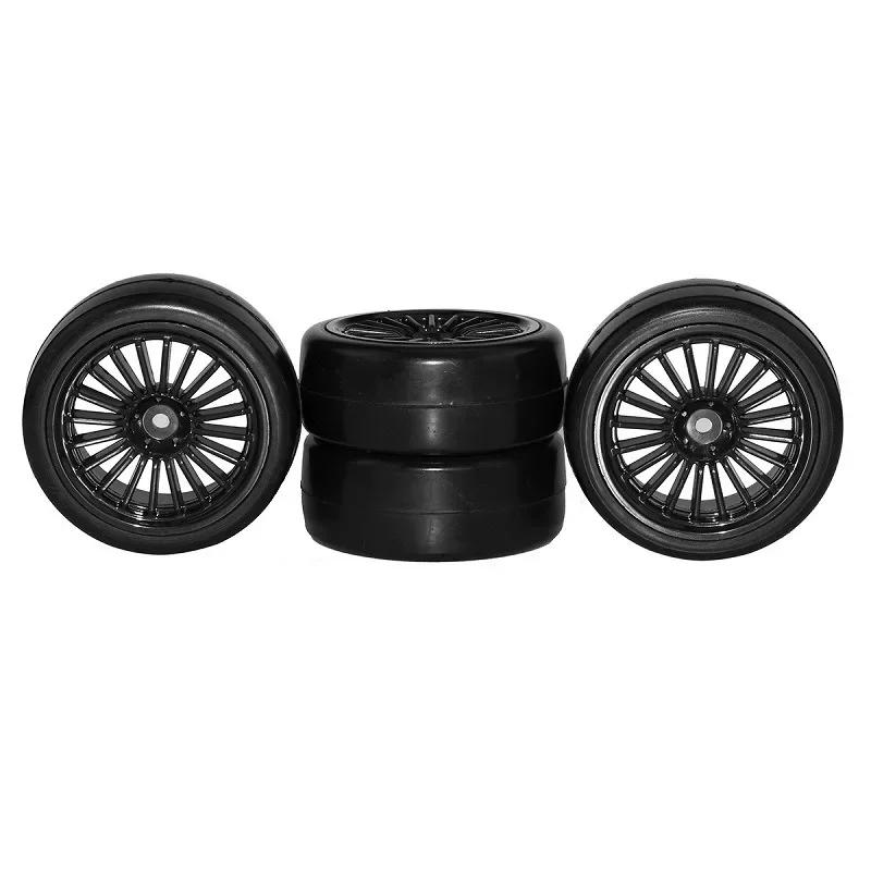 4 uds/2 uds 26mm neumáticos y llantas de goma RC hexagonales 12 para 1:10 HSP HPI Sprint 2 Drift RS4 en carretera 4WD