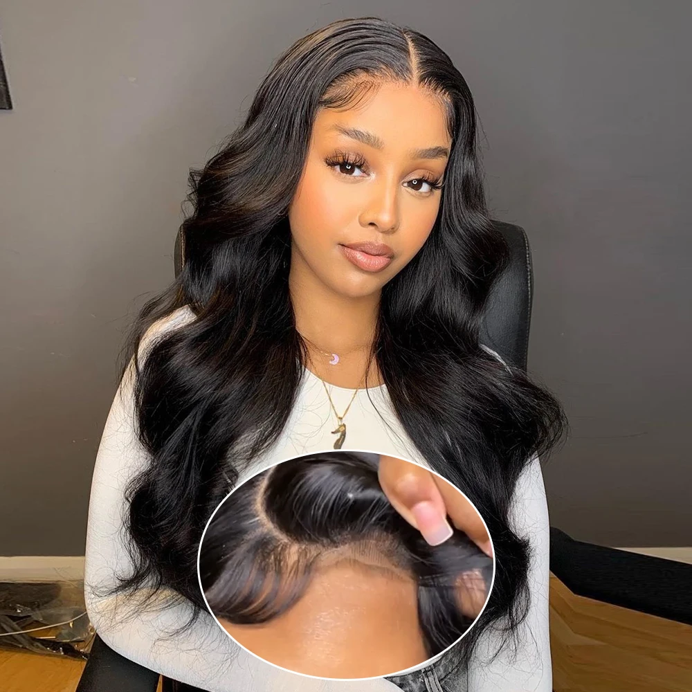 Wear and Go 13x6 Glueless Human Hair Wigs 7x5 Lace Glueless Body Wave Wig Ready To Wear Pre Plucked Brazilian Human Hair Wigs