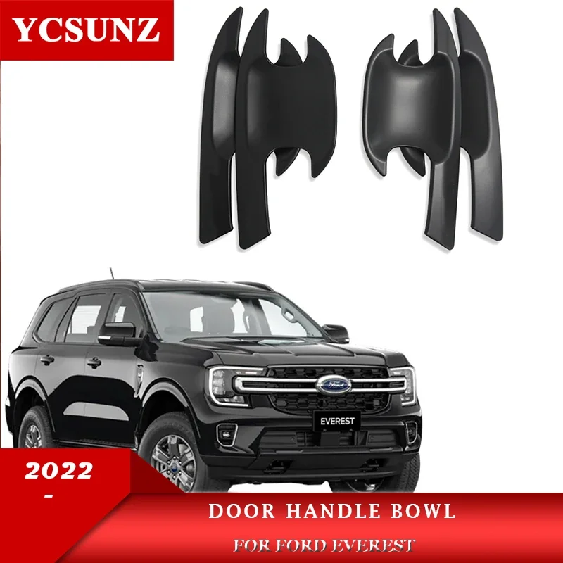 ABS Door Handle Bowl Cover For Ford Everest 2022 2023 2024 Car Exterior Accessories Ycsunz