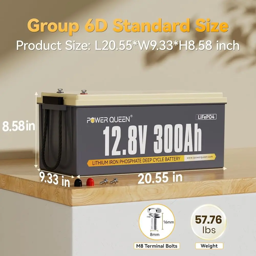 12V 300Ah LiePO4 attery,Lithium attery Recharale with 200A MS & 3840Wh Ener, Up to 15000 Cycles or r EnerStora, ackup Power, RV