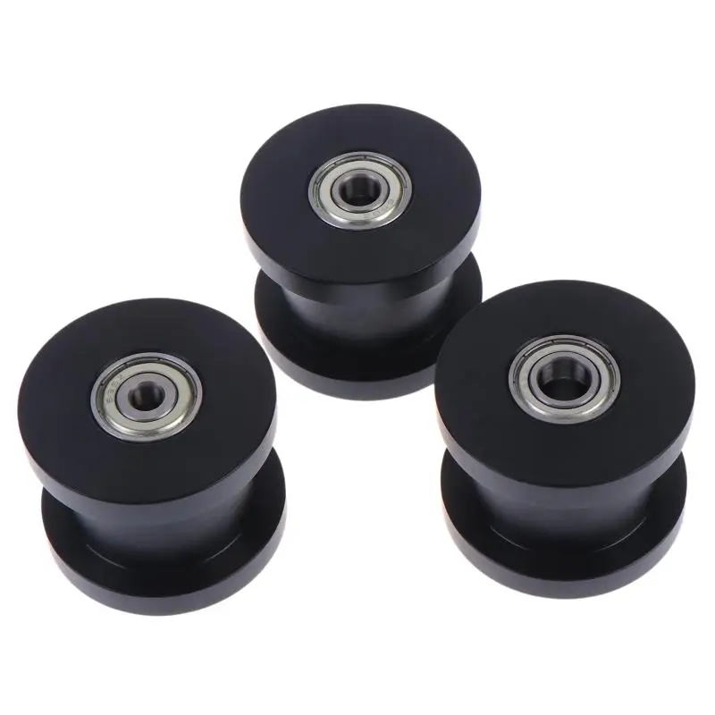 Industrial H Groove Pulley Flat Bottom 50mm Diameter 40mm Width Double Bearings Truck Door Guide Wheel