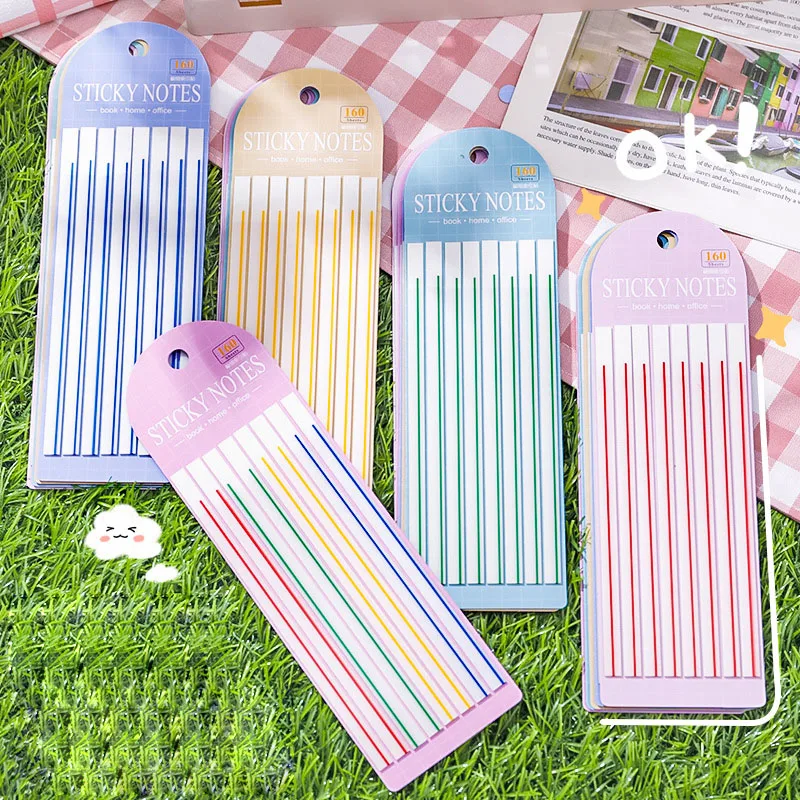 30 pcs/lot Creative Transparent Long Strip Memo Pad Index Sticky Note Cute N Times Stationery Label Notepad Post School Supply