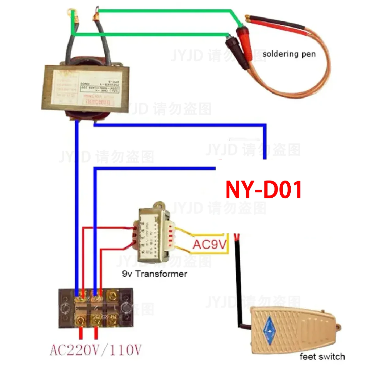 Imagem -03 - Spot Welding Machine Control Board Tempo de Soldagem e Transformador Atual 40a 100a Ny-d01