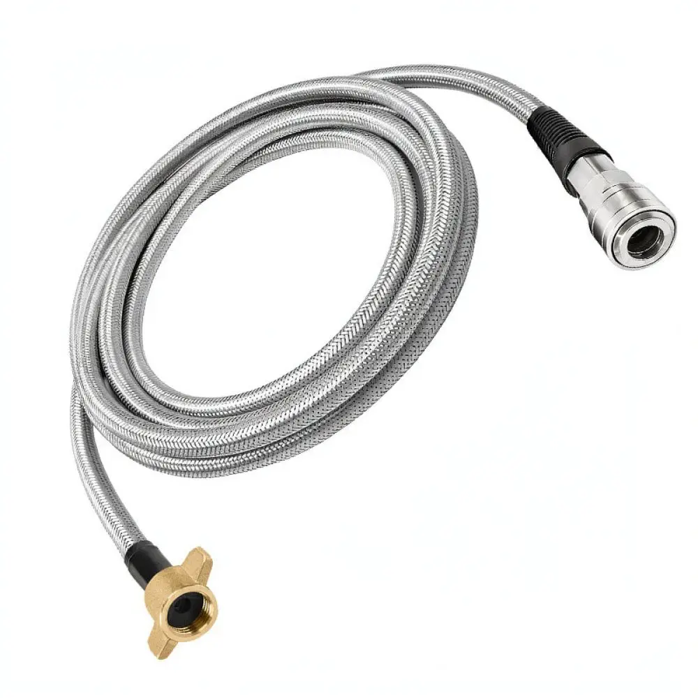 For For Wanjiu Truck Air Reservoir Refill Pipe Copper Nut Stainless Steel Braided Hose Self Locking Quick Air Coupling