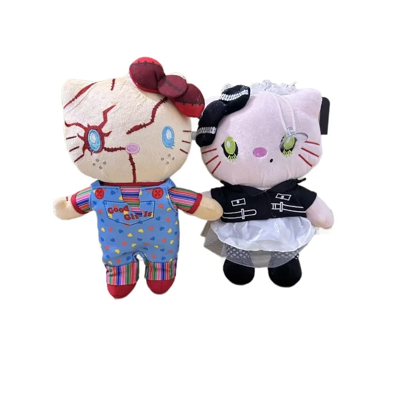Anime Hello Kitty Plush Kawaii Action Figure Toys Chuacky Doll Cute Pendant Keys Girl Halloween Christmas Birthday Gifts