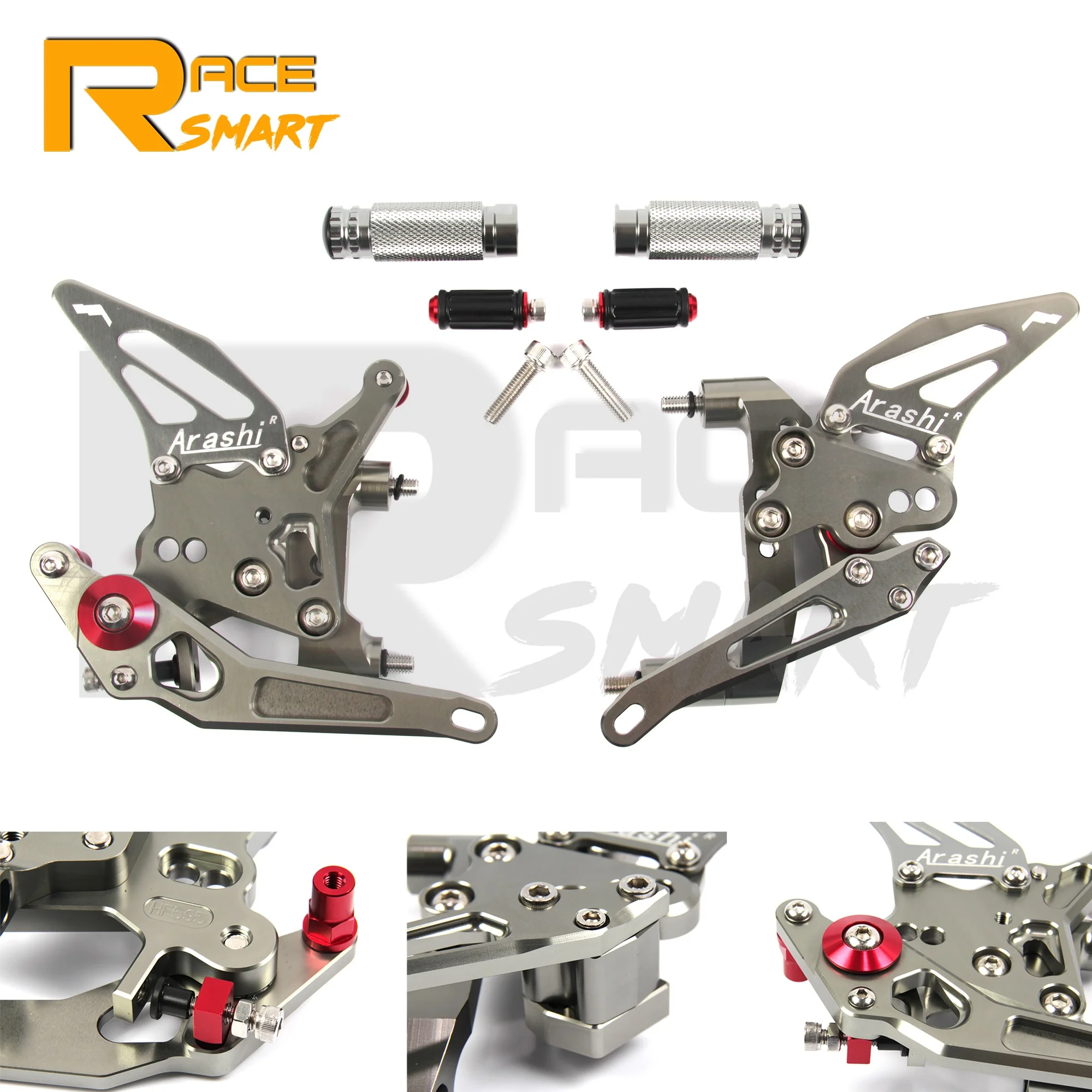 

Задняя подставка для ног для DUCATI 1299 1299R 1299S Panigale 2015-2018, регулируемые задние комплекты с ЧПУ для мотоцикла PANIGALE 899 14-15