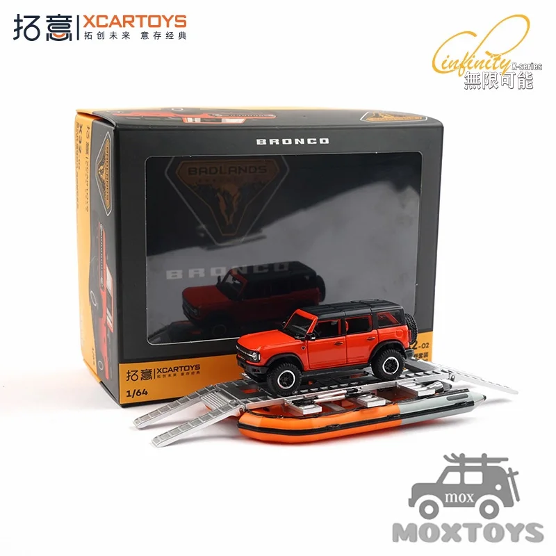 

Xcartoys 1:64 Bronco Gen.6 All-Terrain Crossing Gear Set Orange Diecast Model Car