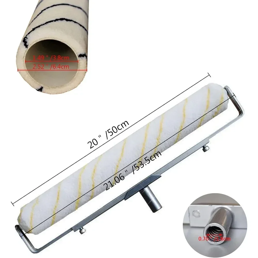 Paint Roller Set, 20 Inch Expandable Roller Bracket，Painting Supplies for Home Wall and Ceiling (Medium Hair)