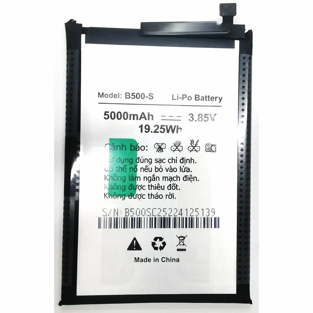 

3.85V 5000mAh B500-S Replacement Li-ion Polymer Battery For Masstel Mobile Phone