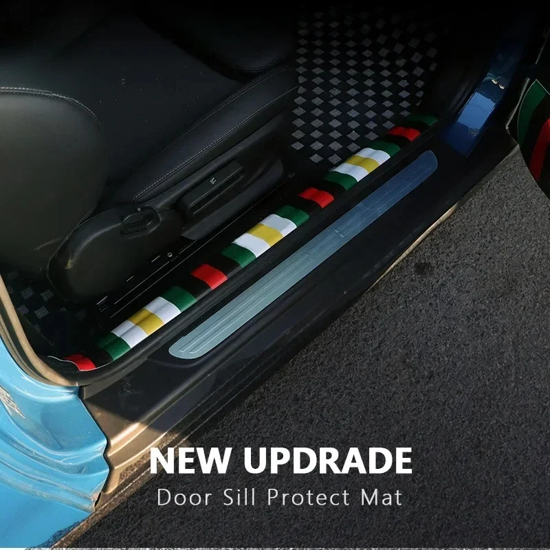 

1 Набор, кожаные защитные наклейки на порог автомобиля, порог двери для Mini Cooper F56 F60 F54 F55 F57