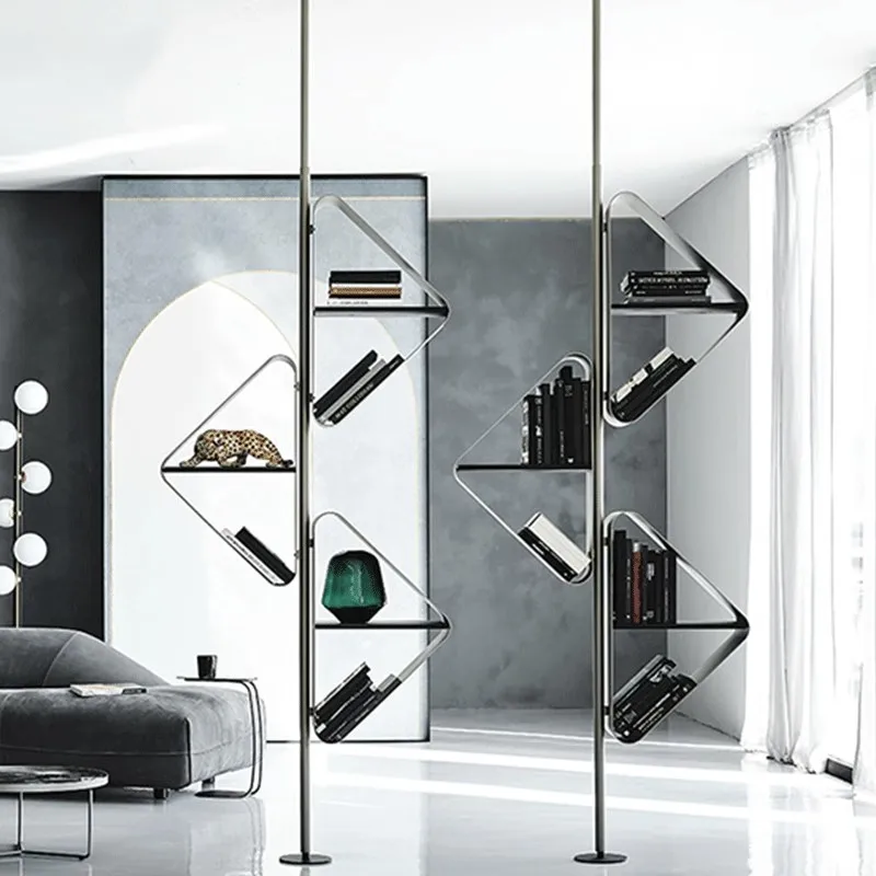 

Bookshelf Living room entrance partition Metal display rack Display rack Through top shelf