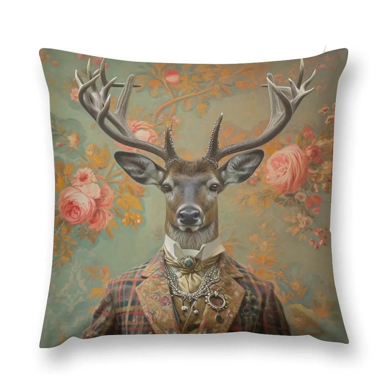 

Victorian Deer Throw Pillow Couch Cushions Luxury Sofa Cushions Pillowcases Cushion Covers Sofa home decor items pillow