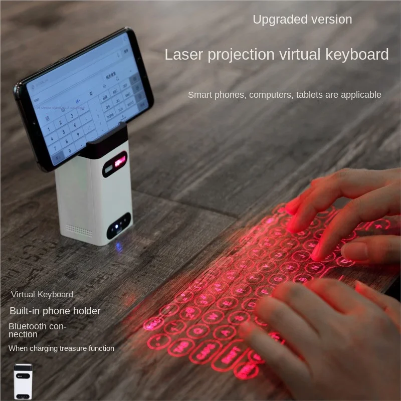 Touch Virtual Keyboard Mechanical Technological Laser Projection Keyboard Computer Mobile Bluetooth Infrared Wireless Sense 2024