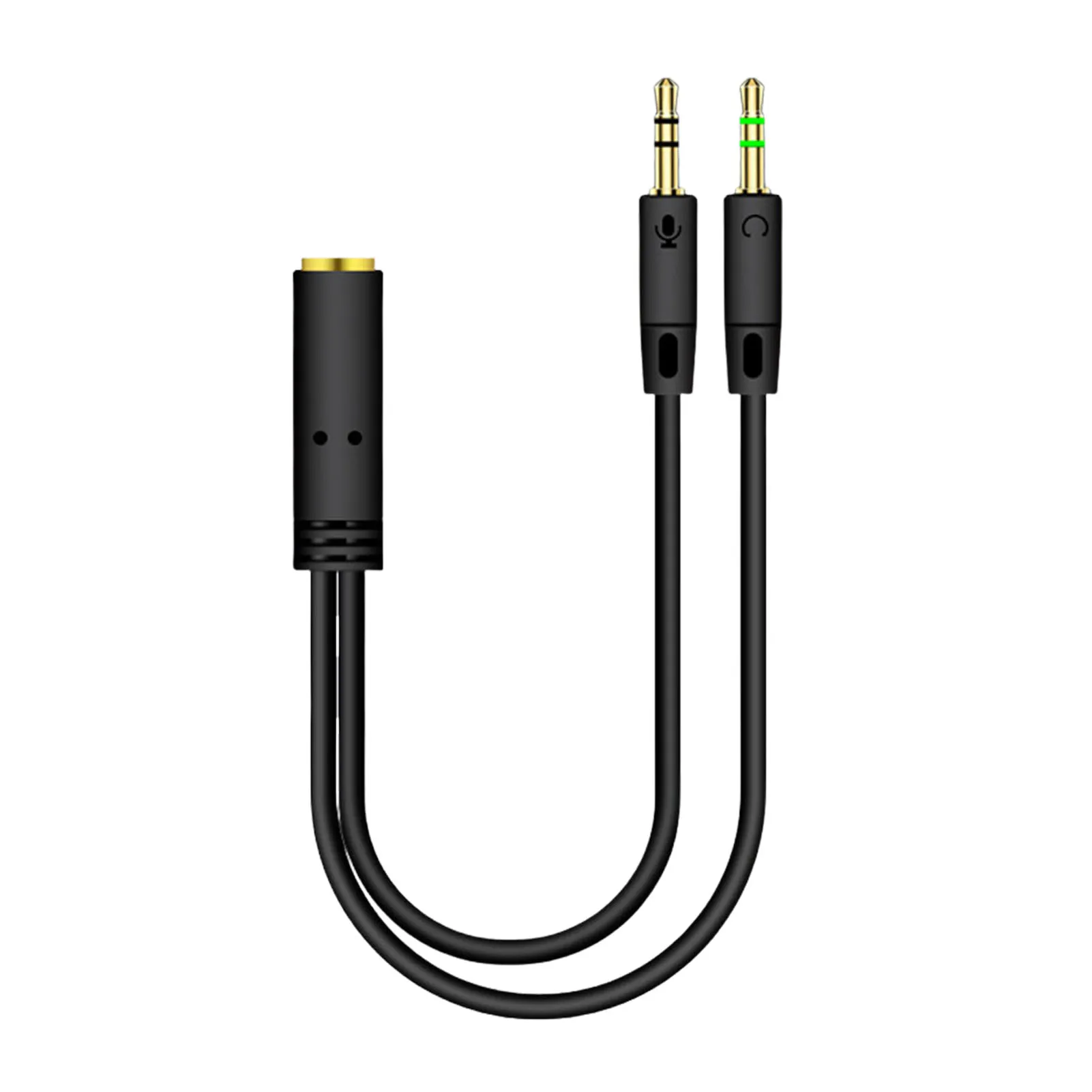 3.5mm jack microfone fone de ouvido cabo divisor áudio fêmea para 2 macho microfone aux cabos extensão para telefone computador
