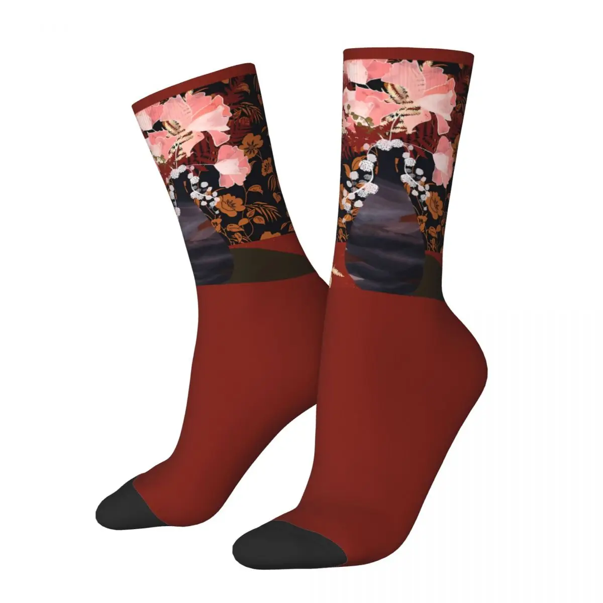 Autumn Vase Sock Printed Man Polyester