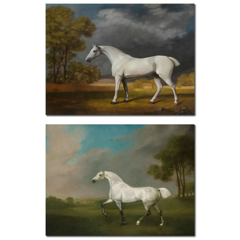 

Джордж Stubbs животное манбррино белая лошадь паддок ручная роспись маслом на холсте произведение искусства для декора ванной комнаты