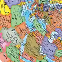 1pc Educational Globe for Teaching, HD English World Map with 360° Rotation, Standard Desktop Geography Learning Tool 4
