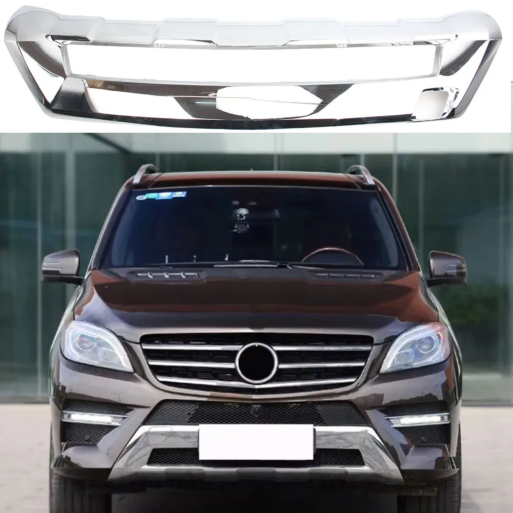 

For Mercedes Benz M ML W166 ML400 ML350 ML320 300 550 A1668858625 Front Bumper Lip Chrome Plating Chromium Chromed Trim Spoiler