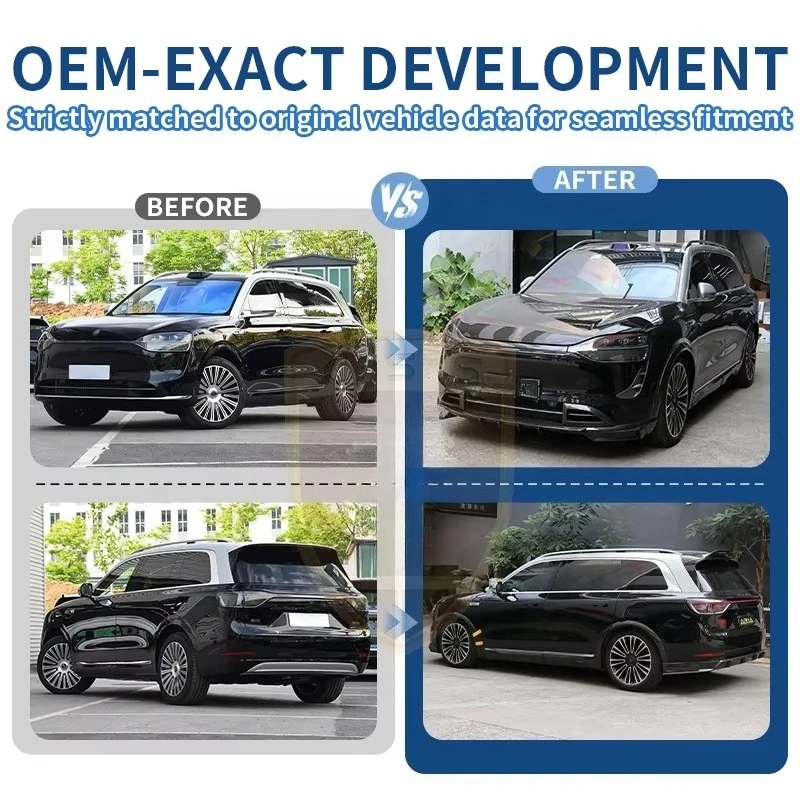 

Facelift ABINA Style Dry Carbon Fiber Body Kit for AITO M9 SUV Front Bumper Lip Canards Rear Spoiler Fender Flares WideBody Kits