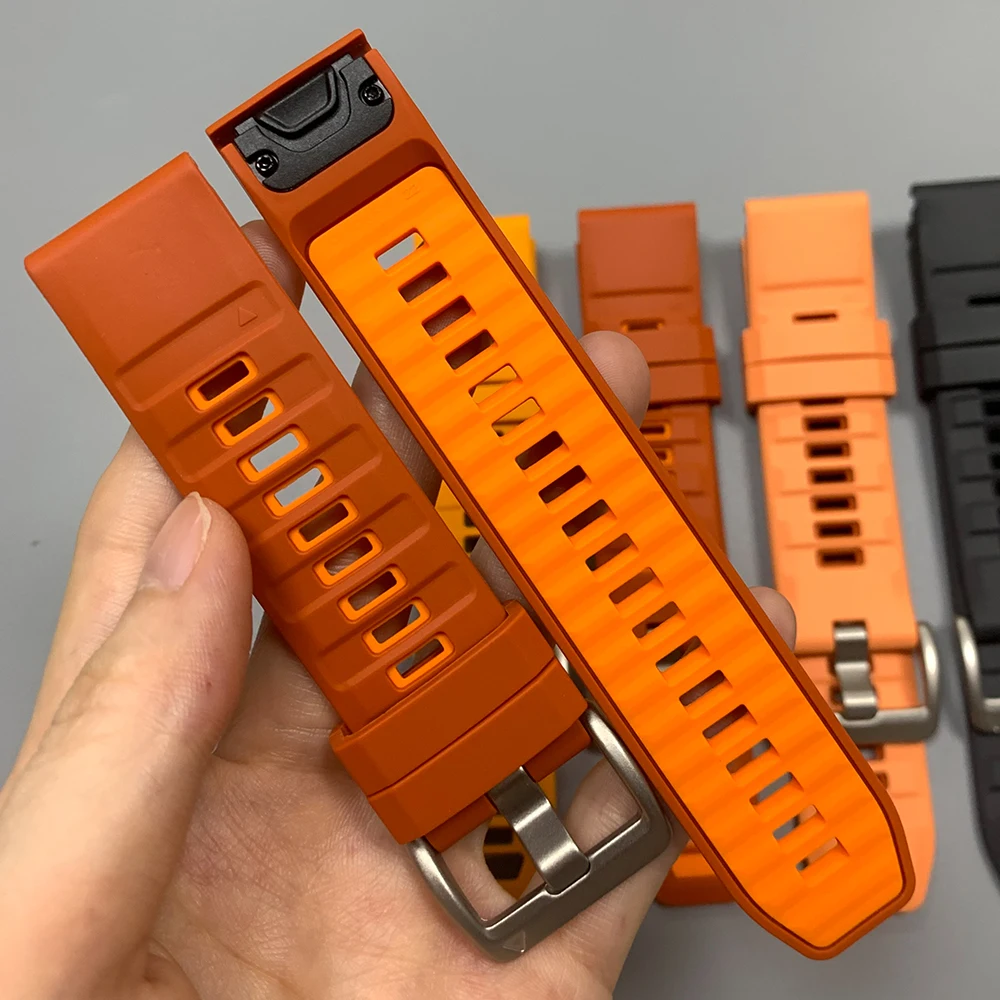 QuickFit 22mm 26mm Silicone Sport Strap For Garmin Fenix 8 9Pro 47mm 51mm Solar 7 7X 6X/Enduro/Epix Pro Tactix 8 7/570 Watchband