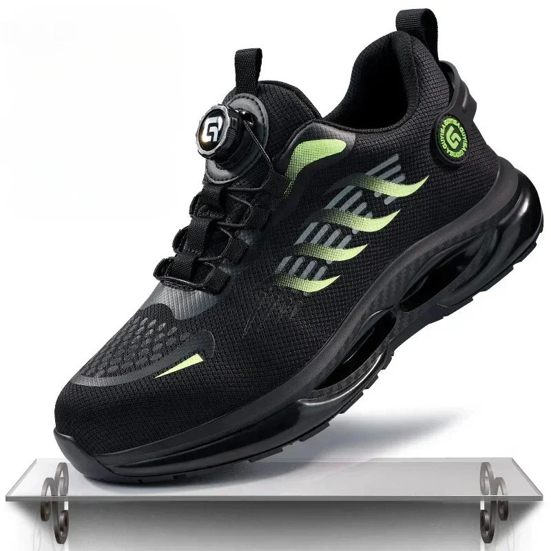 الدورية زر أحذية أمان جديدة الرجال مكافحة سحق مكافحة ثقب أحذية عمل موضة الرجال أحذية رياضية الأمن أحذية واقية الرجال #6