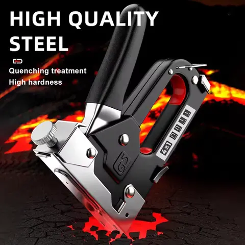 Bilashmart DIY furniture hand-stitched gun, four-in-one stitched gun with interior decoration, special woodworking stapler