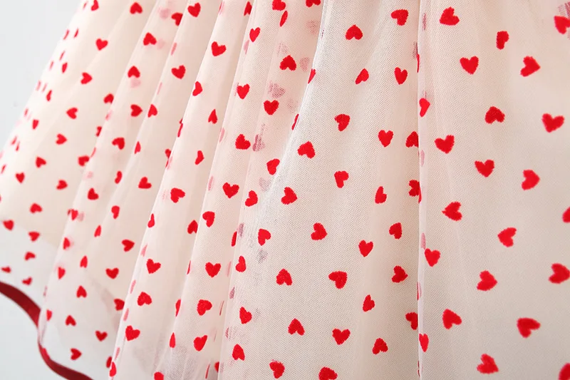 0-3 Y Kinder Sommer Kleine Fliegende Ärmel Kleid Schöne Herz Kinder Kleidung Süße Schleife Baby Mädchen Prinzessin Geburtstag party Kleider – Detail 8