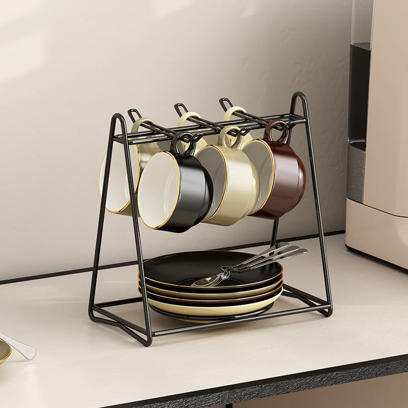 

Luxury Cerc Coffee Cup Ra Metal Water Cup Draining Holder Creative Trendy Batoom Storage Organizer Mug Holder