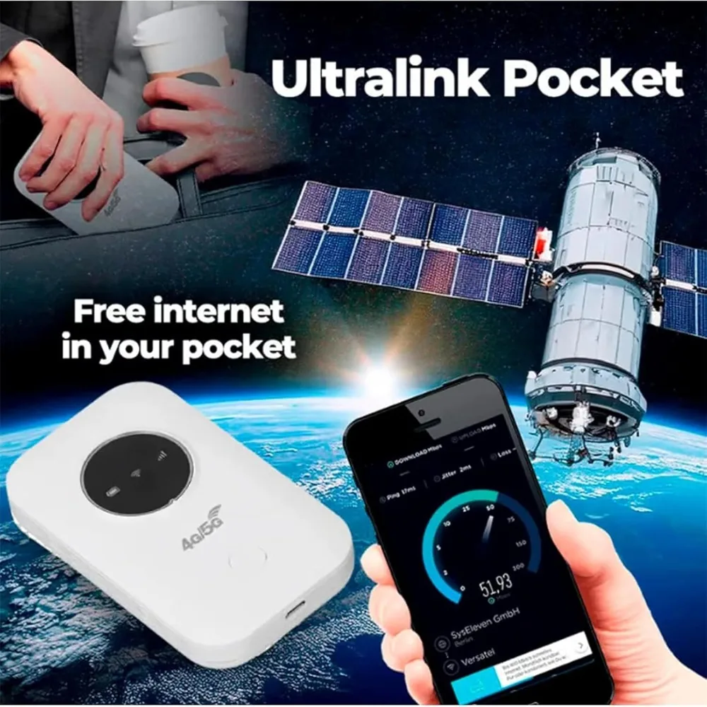 New Ultralink Pocket Free Internet in Your Pocket], Ultralink Pocket WiFi Ultralink Pocket Internet 4/5G Portable Router