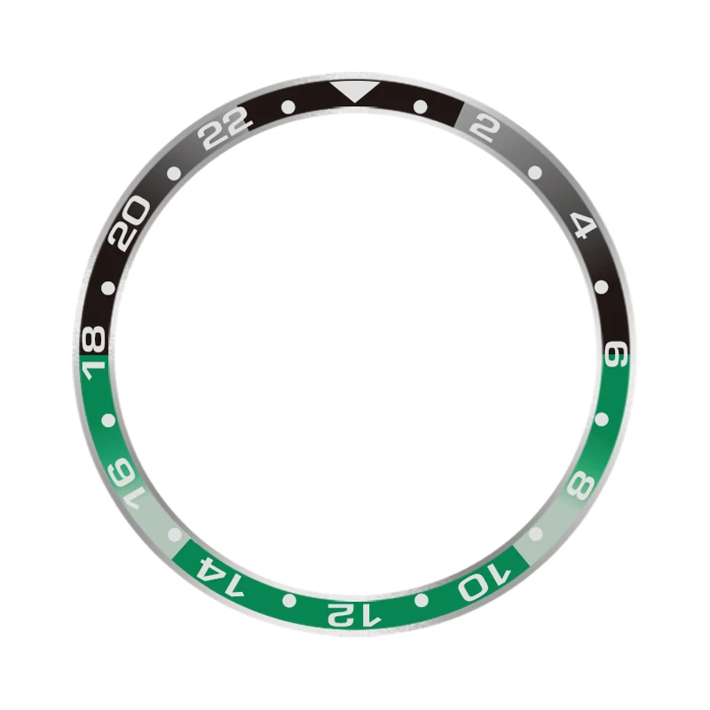 For Huawei Watch GT 6 Pro 46mm Bezel Ring Aluminum Alloy Dual Color Protective Cover Ring - Black+Green  /  White Characters