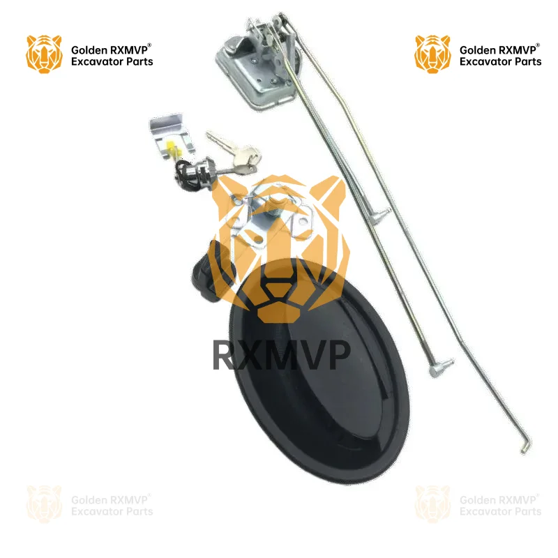 For Komatsu PC200 220 240 300-8 cab door lock assembly inner and outer handle excavator accessories