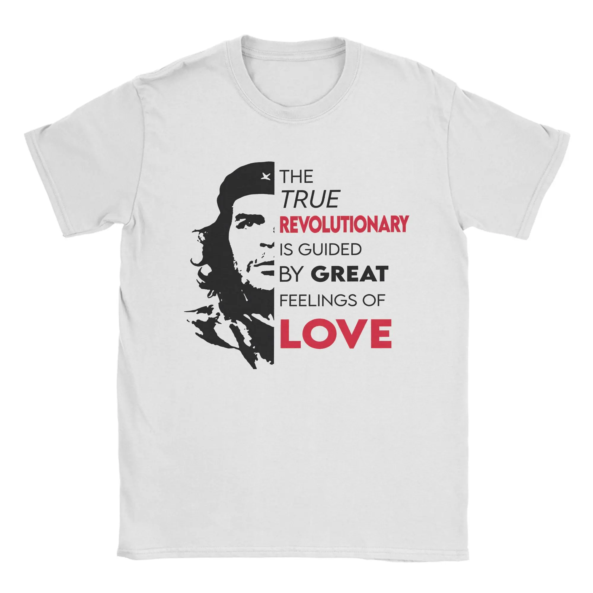 Men Che Guevara The True Revolutionary Quote  T-Shirts  Cotton Tees Summer Casual Short Sleeve T Shirt O Neck Hip Hop Tee Shirt