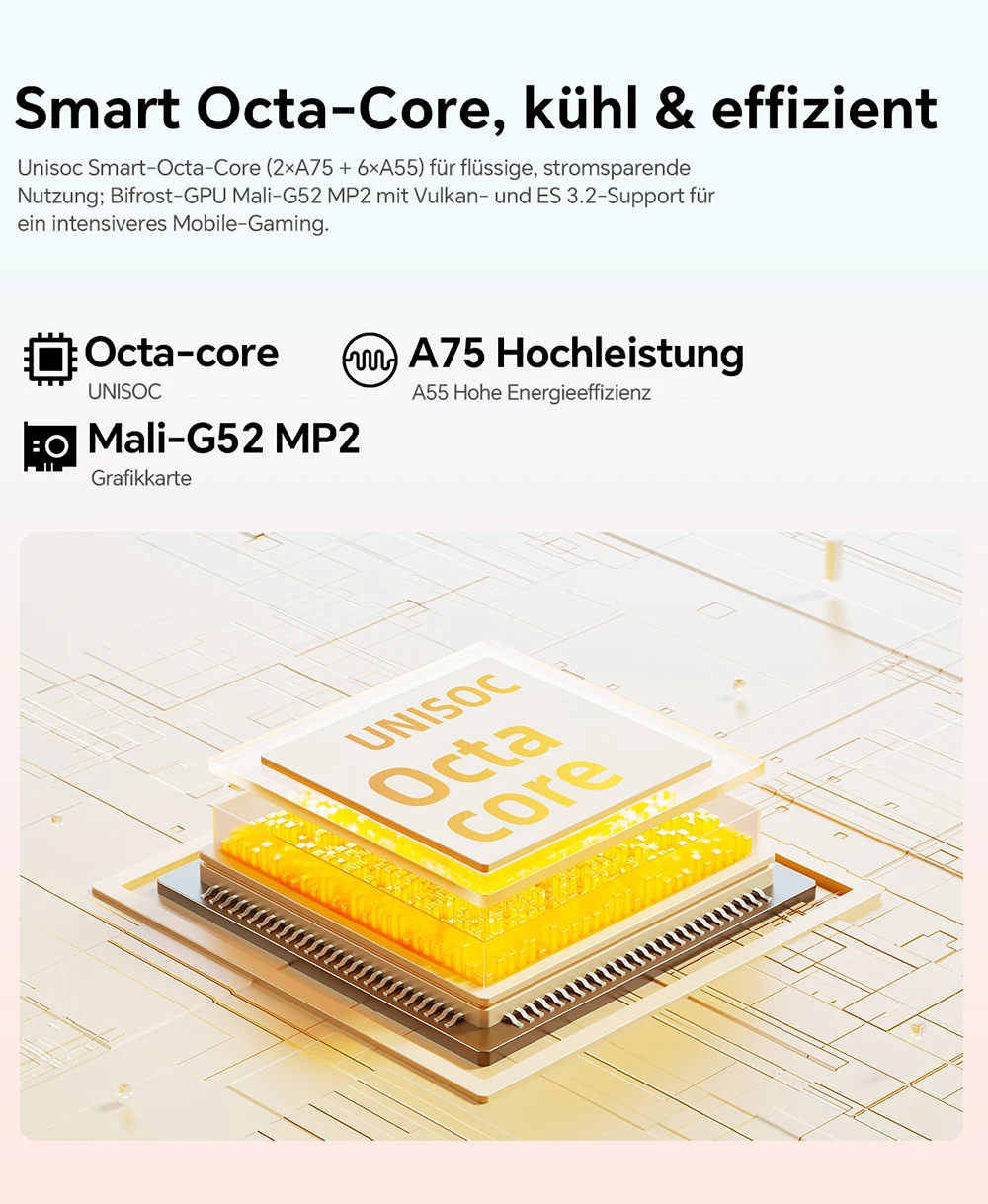 Teclast P30T Hülle Android 16 Tablet 10,1" 16GB(3GB+13GB) RAM 128GB ROM 8-Kern-CPU Tastatur/Hülle/Maus/Stylus/Kopfhörer/Ständer – Detail 9