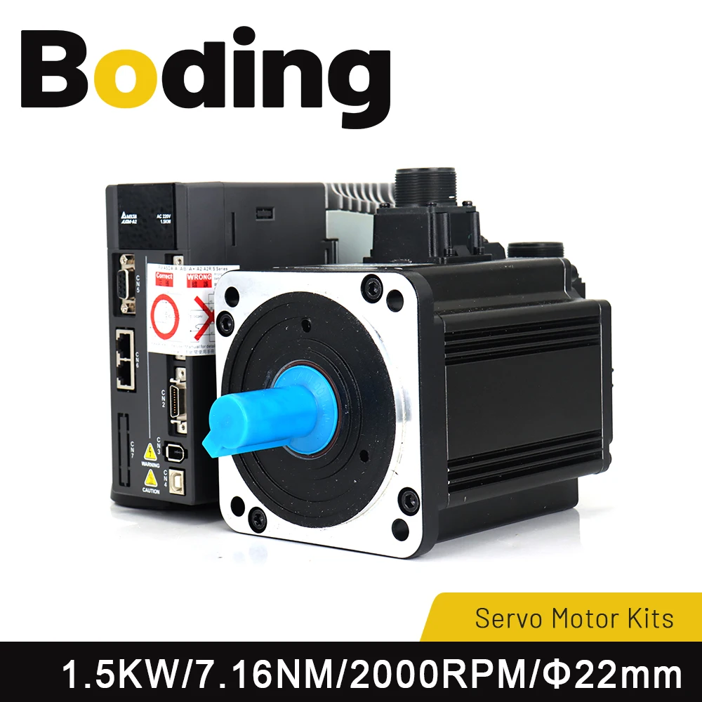 

Boding A2 Servo Motor Kits 1.5KW 7.16NM 2000rpm ASD-A2-1521-U ASD-A2-1521-M ASD-A2-1521-L ASD-A2-1521-F ECMA-E11315RS