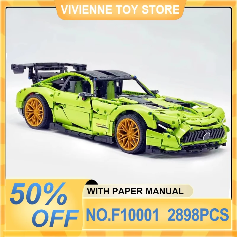

IN STOCK MOC F10001 Technical Sport Car Building Block Racing Hypercar Vehicle Brick Puzzle Assembly Toy Christmas Gift Boy Kids