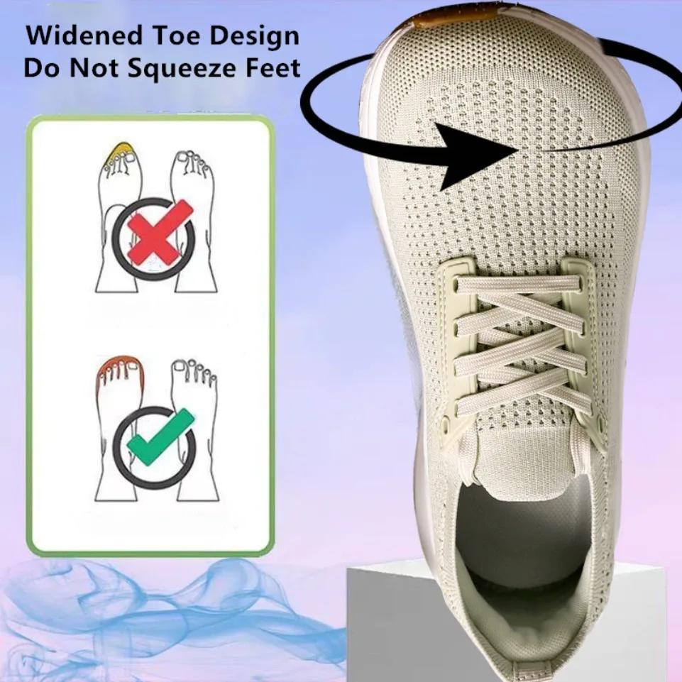 

Men's Wide Toe Walking Shoes Lightweight Breathable Men Casual Shoes Outdoor Non-Slip Men's Running Sneakers Fashion Flat Shoes