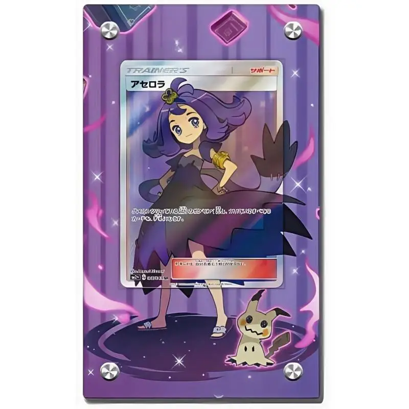 Pokemon Acerola Card Brick Lillie Iono Red Lisia Misty PTCG Diy Acrylic Action Toy Figures Anime Game Collection Display Rack