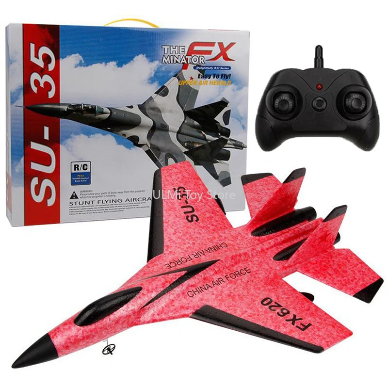 FX-620 SU-35 RC Remote Control Airplane 2.4G Remote Control Fighter Hobby Plane Glider Airplane EPP Foam Toys RC Plane Kids Gift