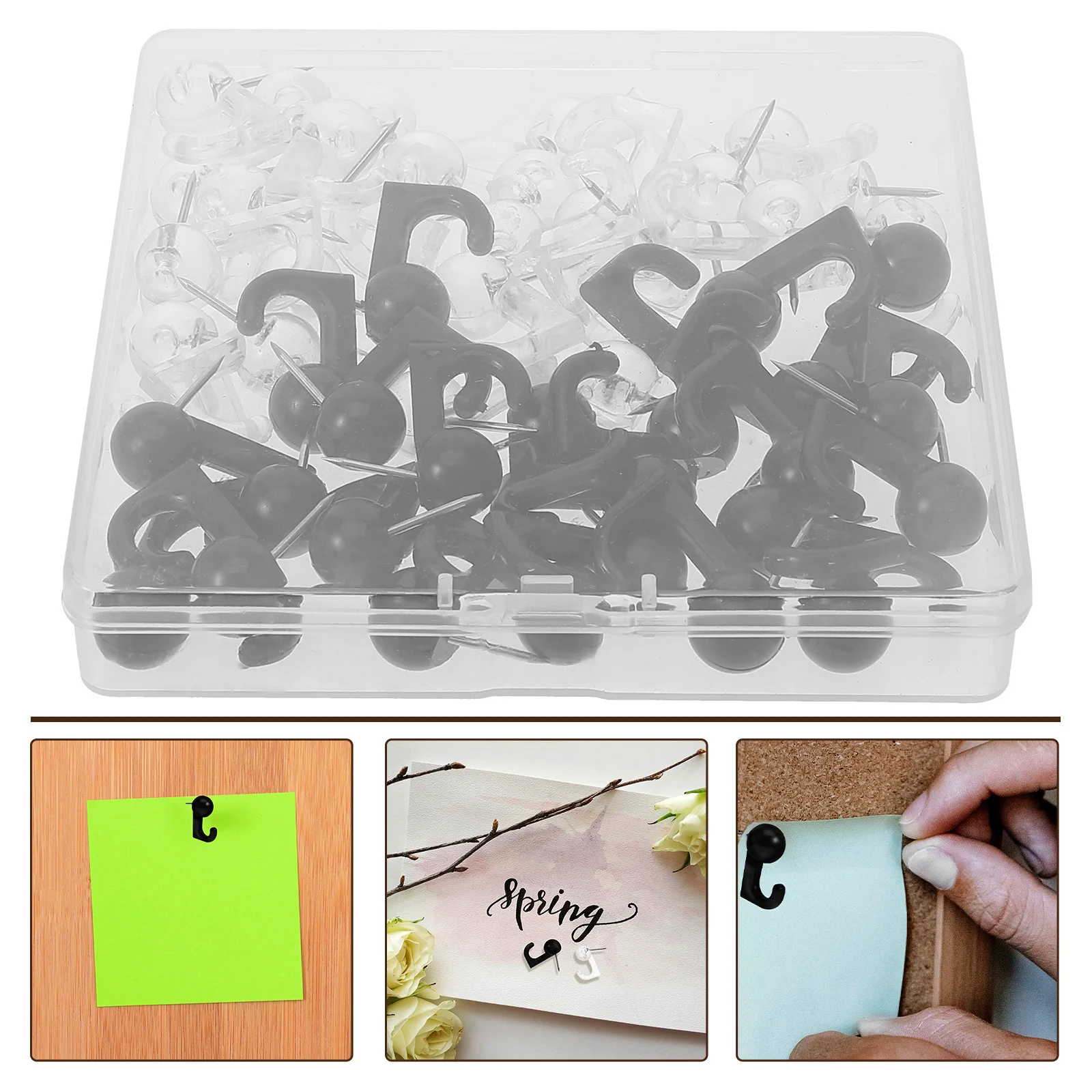 50pcs Multi-Function Thumb Tacks For Map Marking Bulletin Board Office Home Use Pushpins Small Reusable Tacks Crafts Decoration