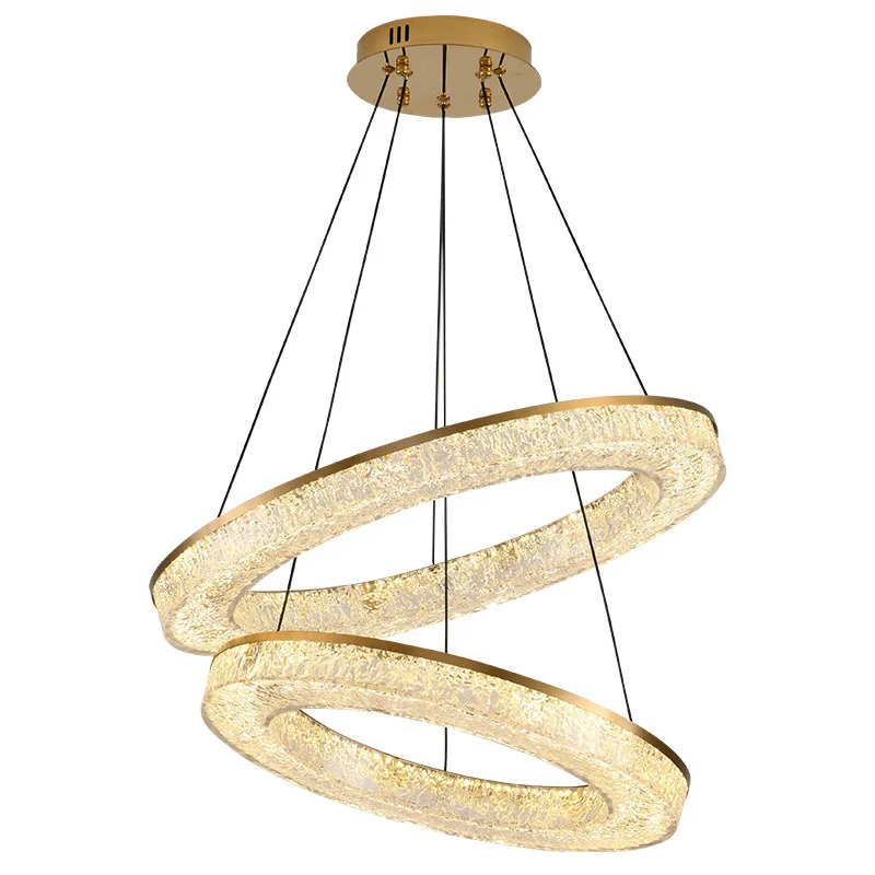 

High-end, stainless steel, chandelier, atmospheric, villa, bedroom lamps